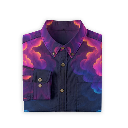 Men's Casual Lapel Long Sleeve Shirt|125GSM Cotton