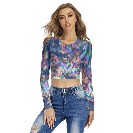 Women's Round Neck Crop Top T-Shirt