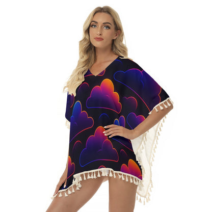 Women's Square Fringed Shawl