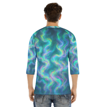 Men's Bracelet Sleeve T-shirt With Button Closure - view 4