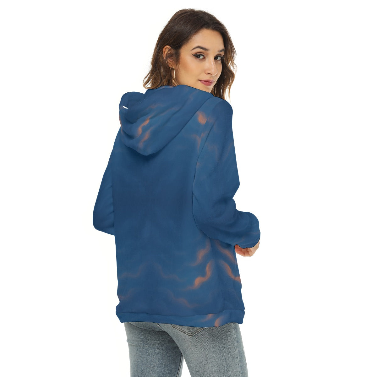 Women's Borg Fleece Hoodie With Half Zip