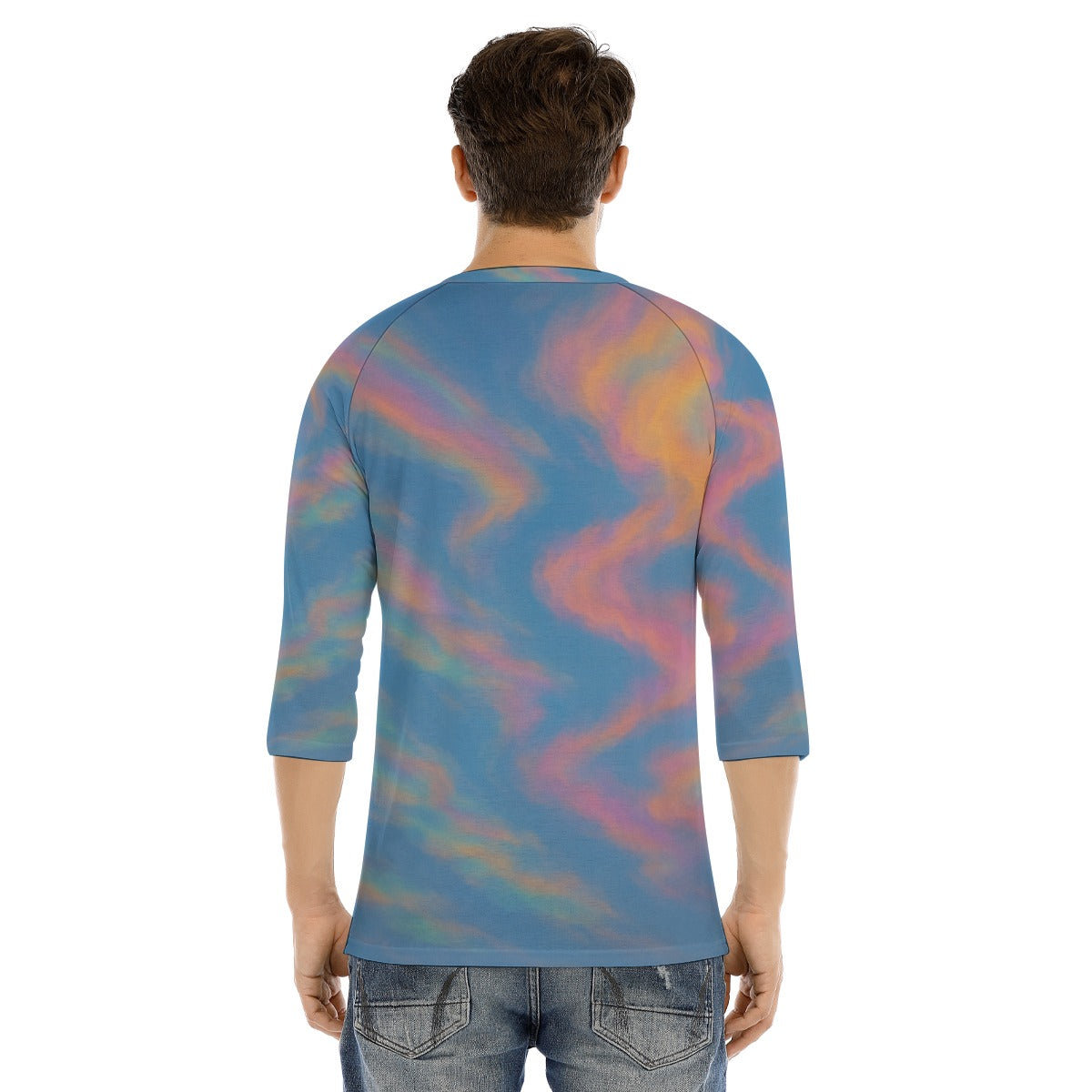Men's Bracelet Sleeve T-shirt With Button Closure - view 4
