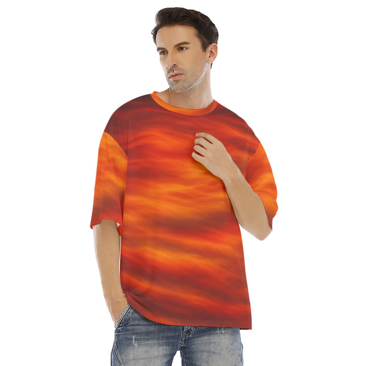 Men's Drop Shoulder T-shirt With Short Sleeve