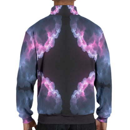 Men's Hidden Half-Zip Placket Hoodie