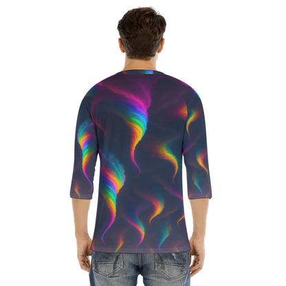 Men's Bracelet Sleeve T-shirt With Button Closure - view 4