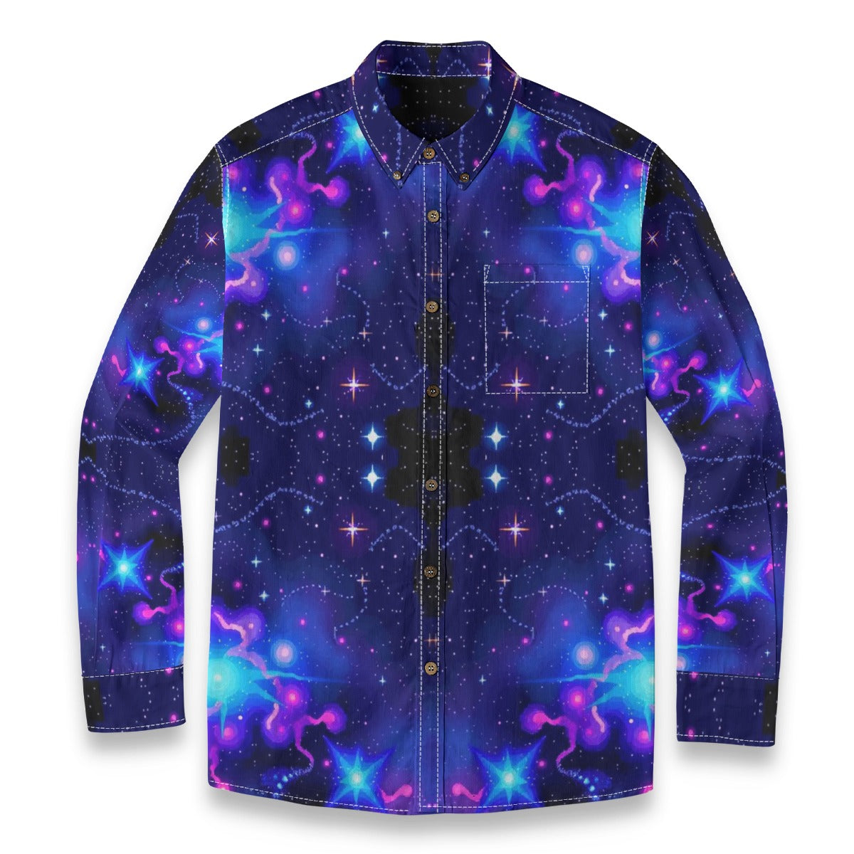 Men's Casual Lapel Long Sleeve Shirt|125GSM Cotton