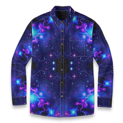 Men's Casual Lapel Long Sleeve Shirt|125GSM Cotton