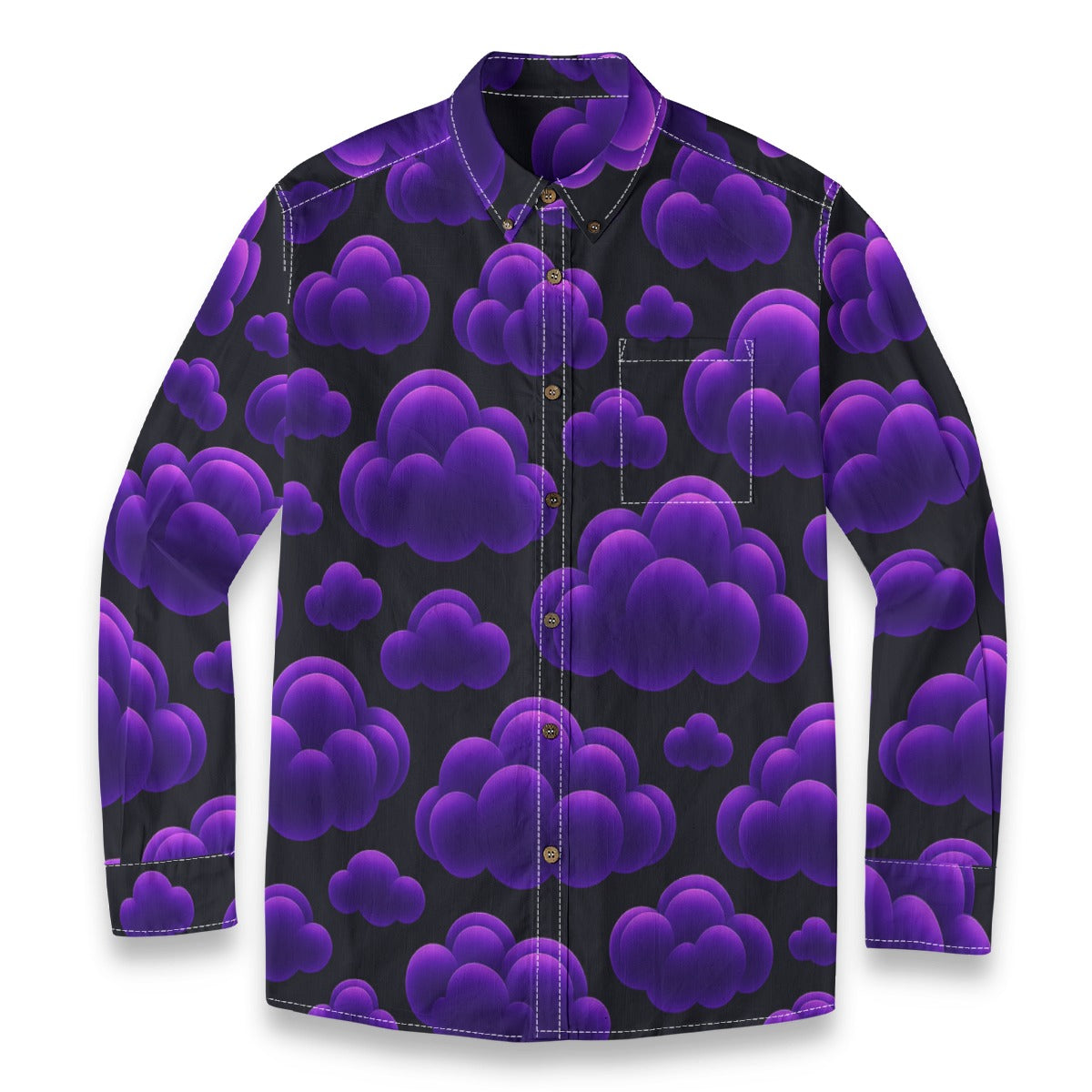 Men's Casual Lapel Long Sleeve Shirt|125GSM Cotton