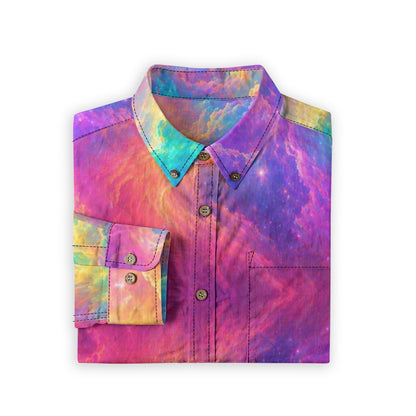 Men's Casual Lapel Long Sleeve Shirt|125GSM Cotton