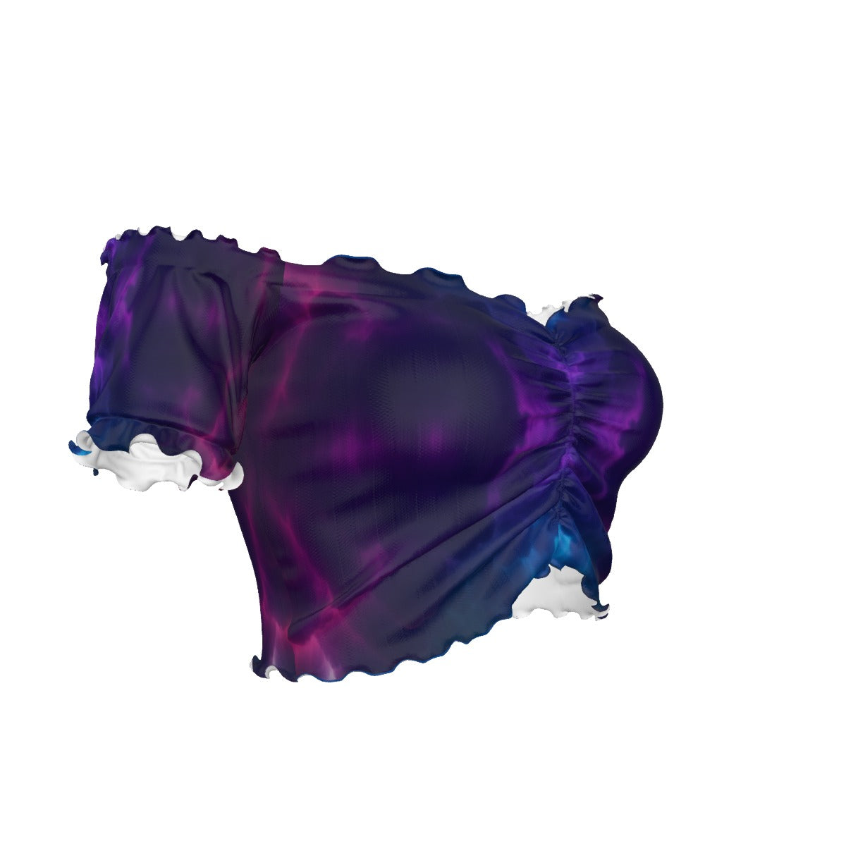 Women's One-shoulder Off-the-navel Short Sleeve T-shirt