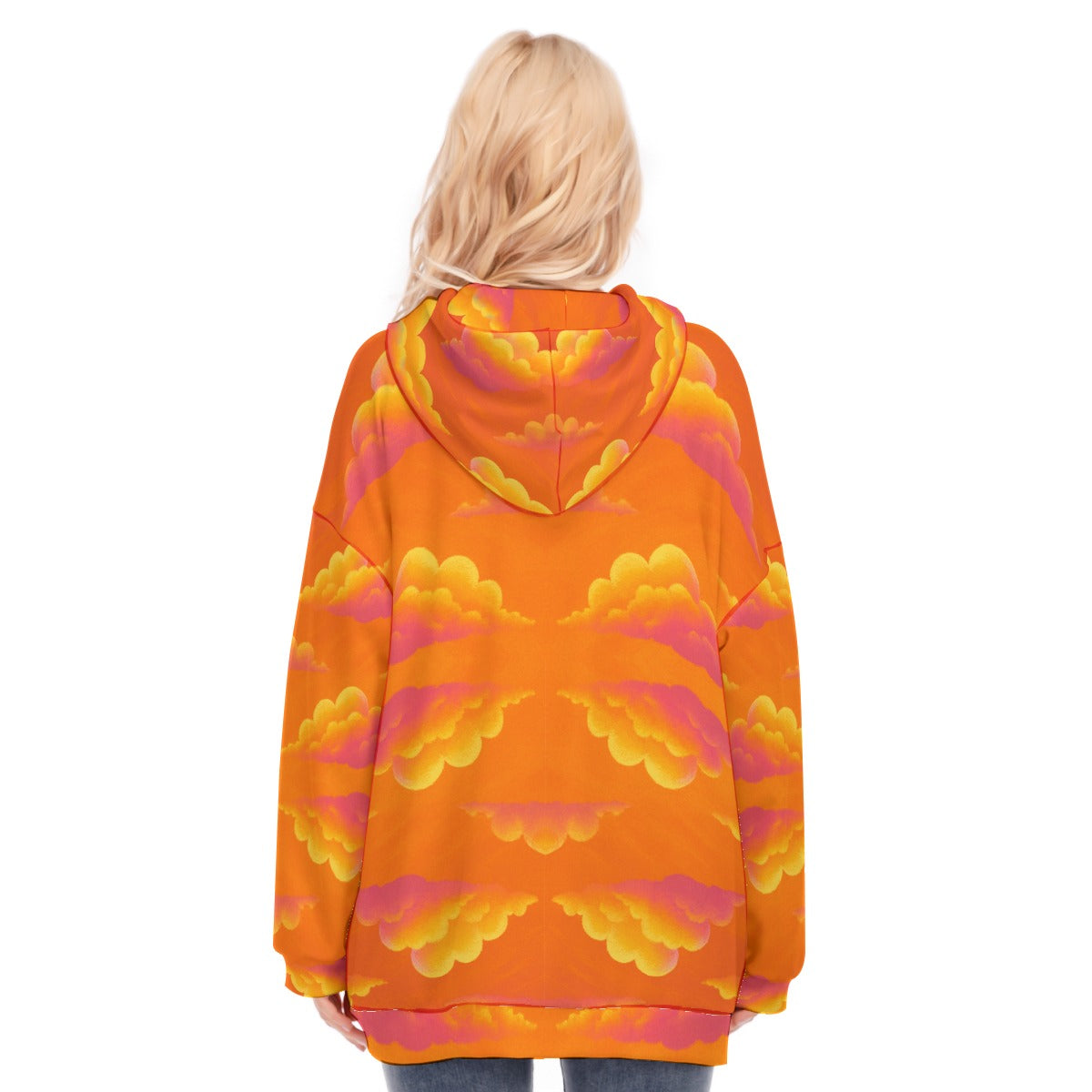 Women's Long Hoodie With Zipper Closure