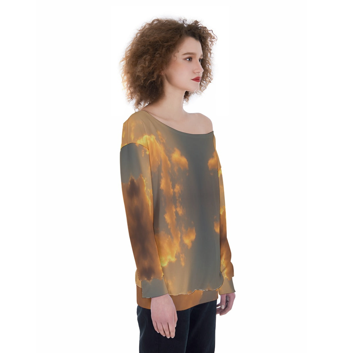 Women's Off-Shoulder Sweatshirt