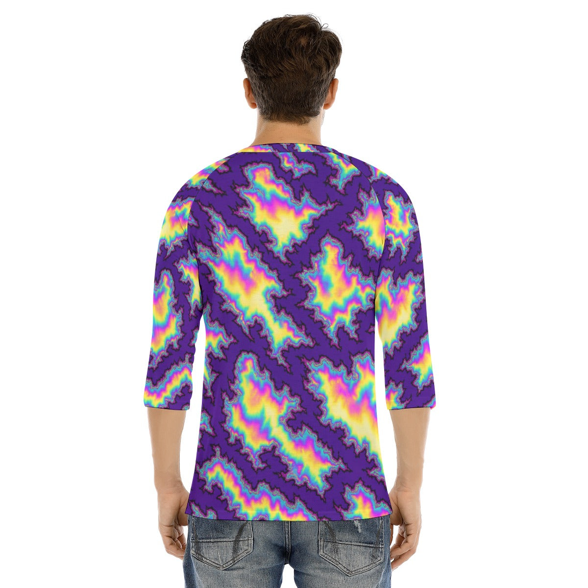 Men's Bracelet Sleeve T-shirt With Button Closure - view 4