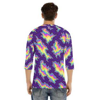 Men's Bracelet Sleeve T-shirt With Button Closure - view 4