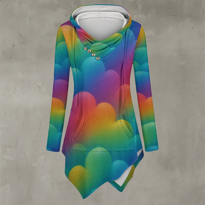 Women's Asymmetric Hem Hoodie