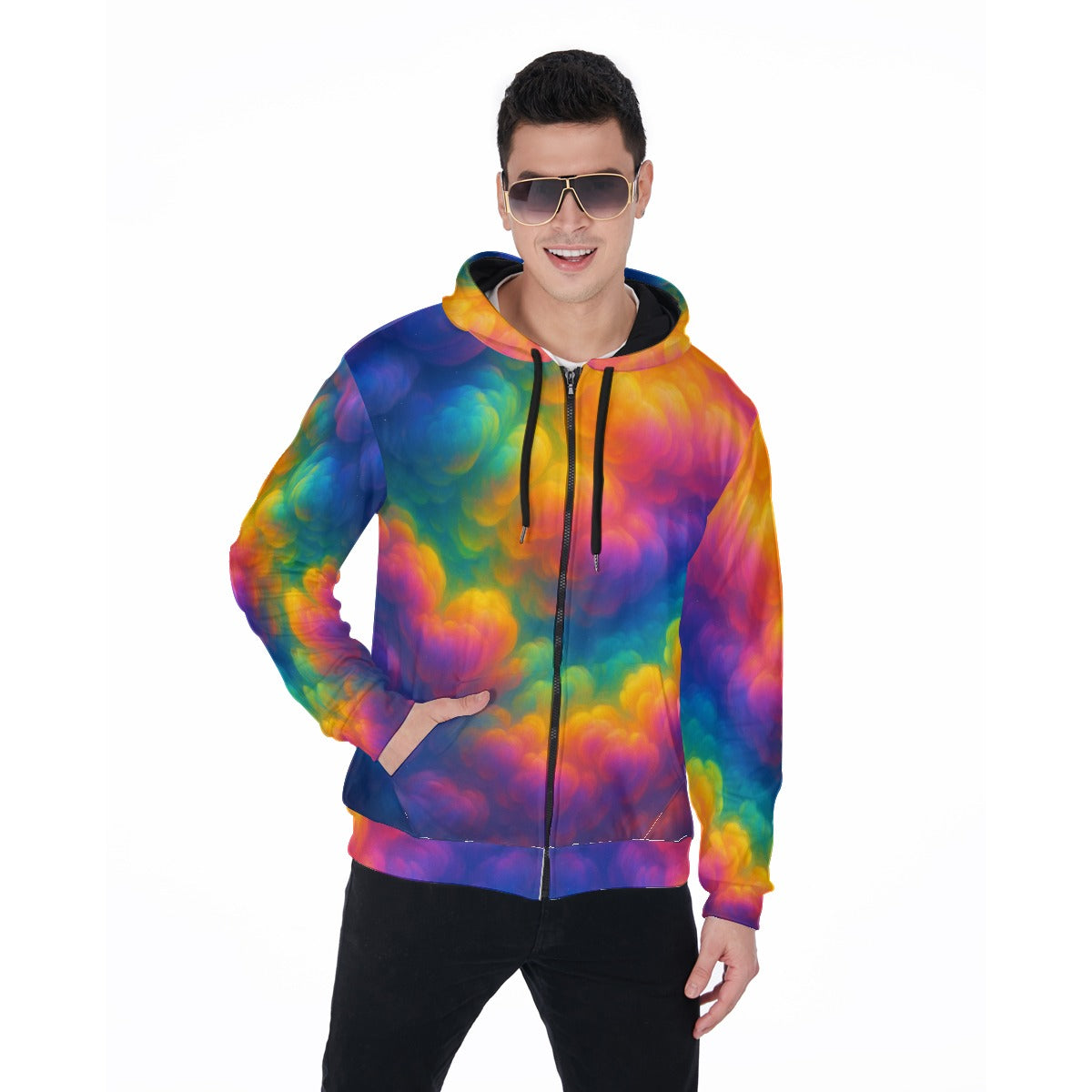 Unisex Zip Up Hoodie With Pocket