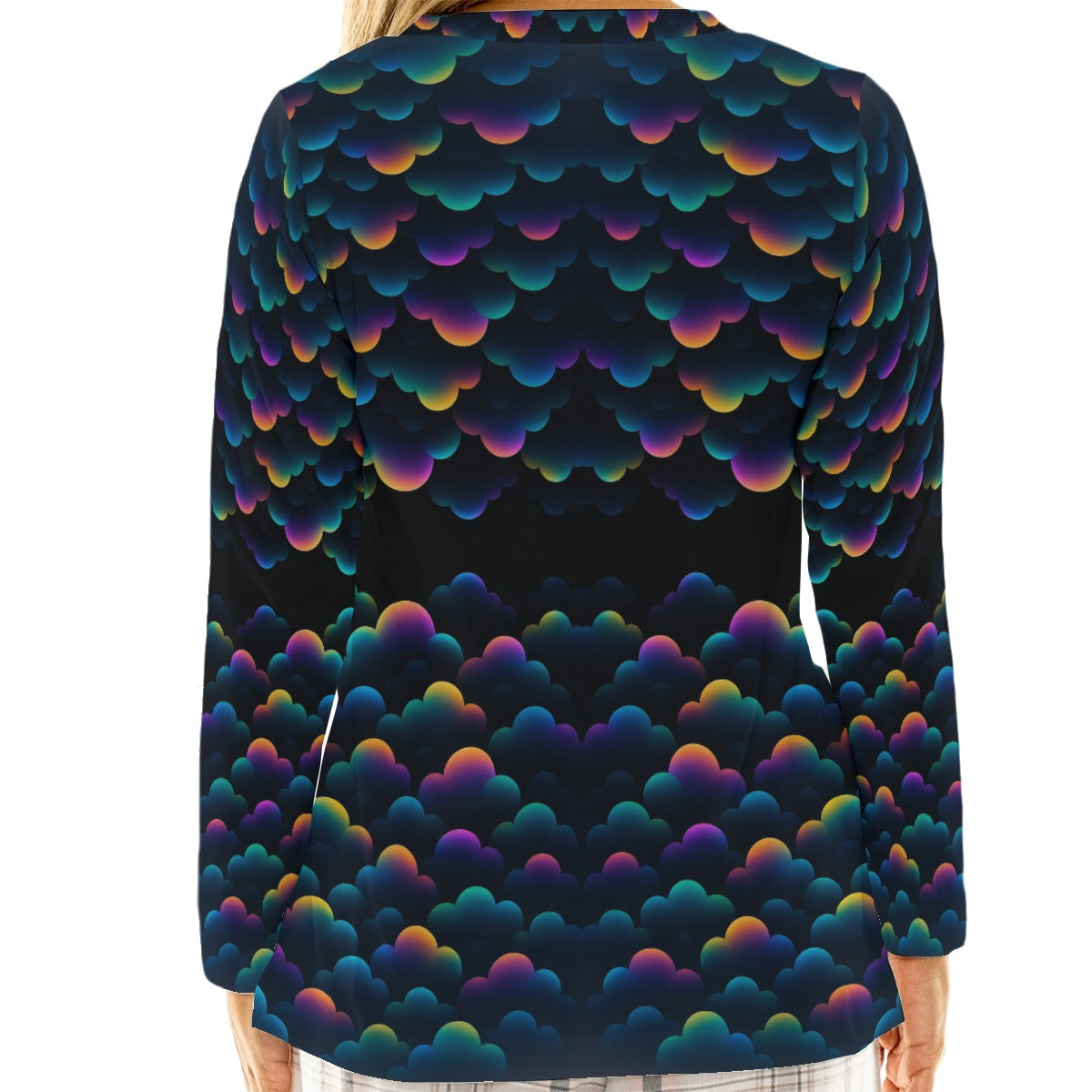 Women's Loose V-Neck T-Shirt With Long Sleeve