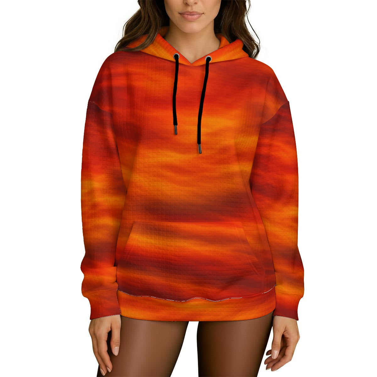 Women's Thick Waffle Knit Hoodie