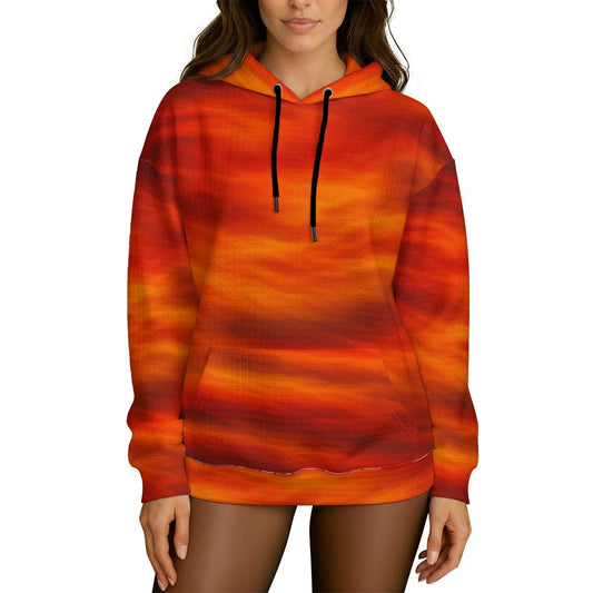 Women's Thick Waffle Knit Hoodie