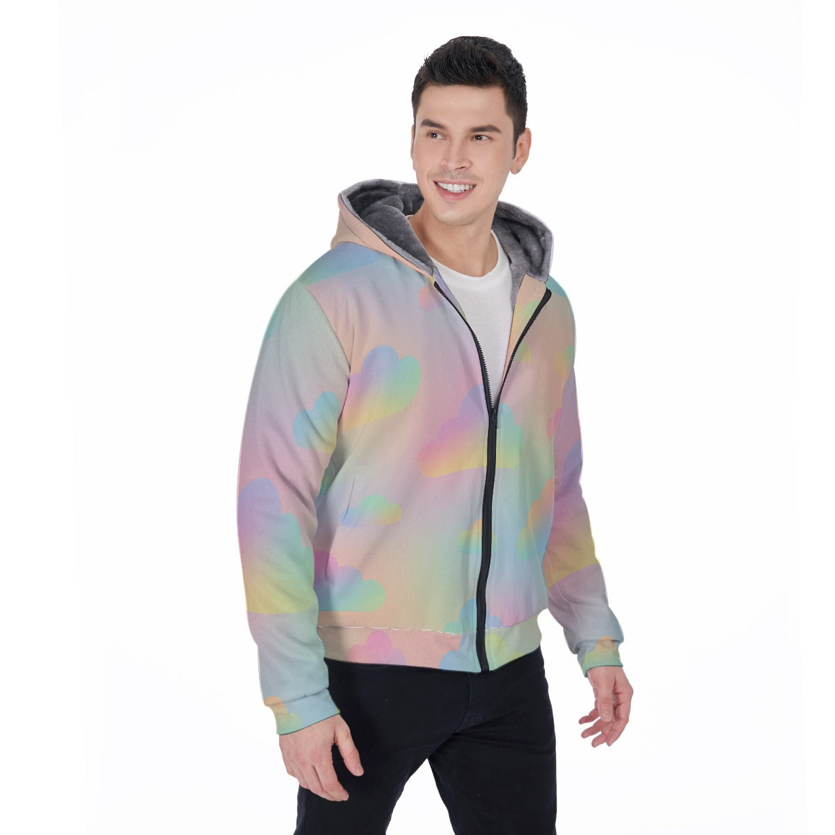 Men's Sherpa Fleece Zip Up Hoodie
