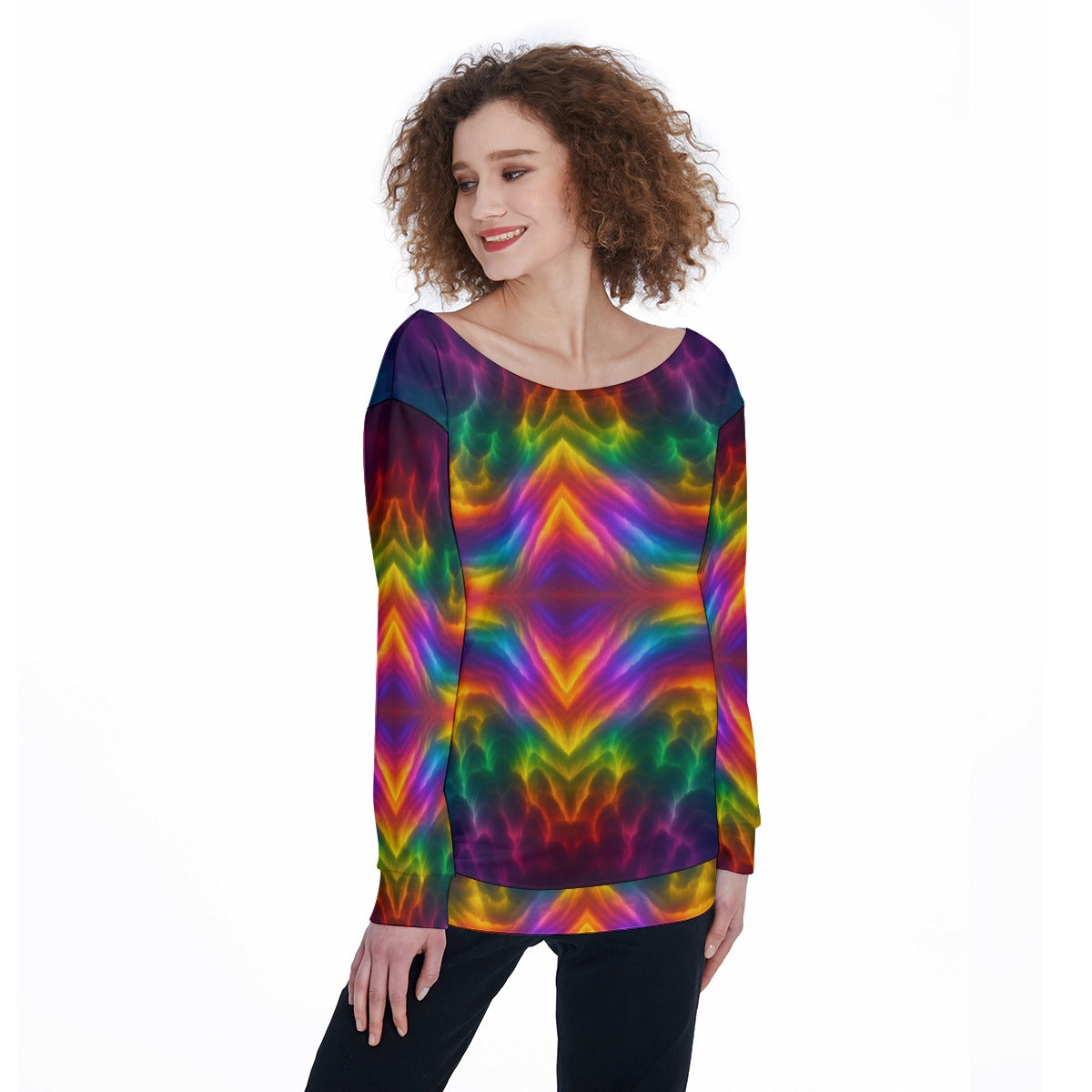 Women's Off-Shoulder Sweatshirt