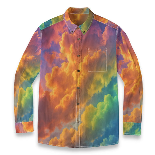 Men's Casual Lapel Long Sleeve Shirt|125GSM Cotton