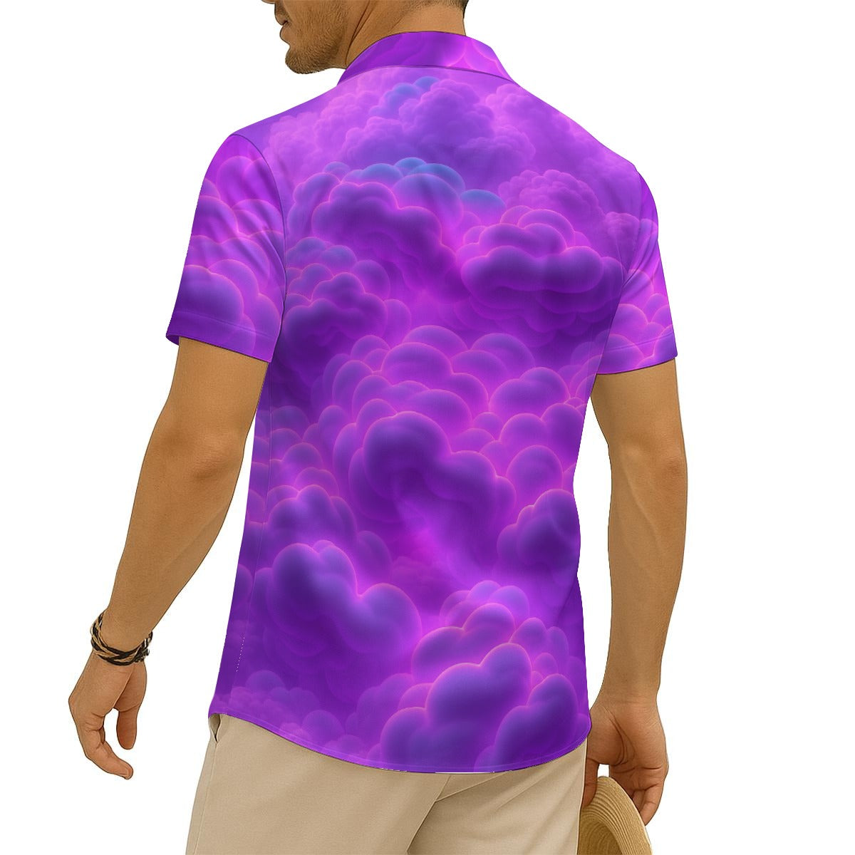 Men's Imitation Silk Short-Sleeved Shirt