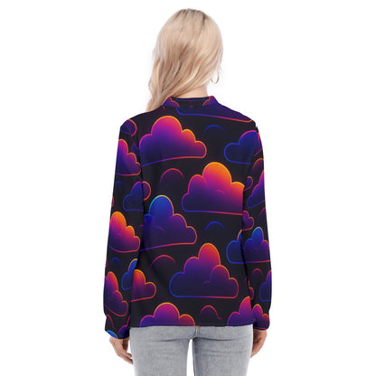 Women's Long Sleeve Blouse With Button Closure