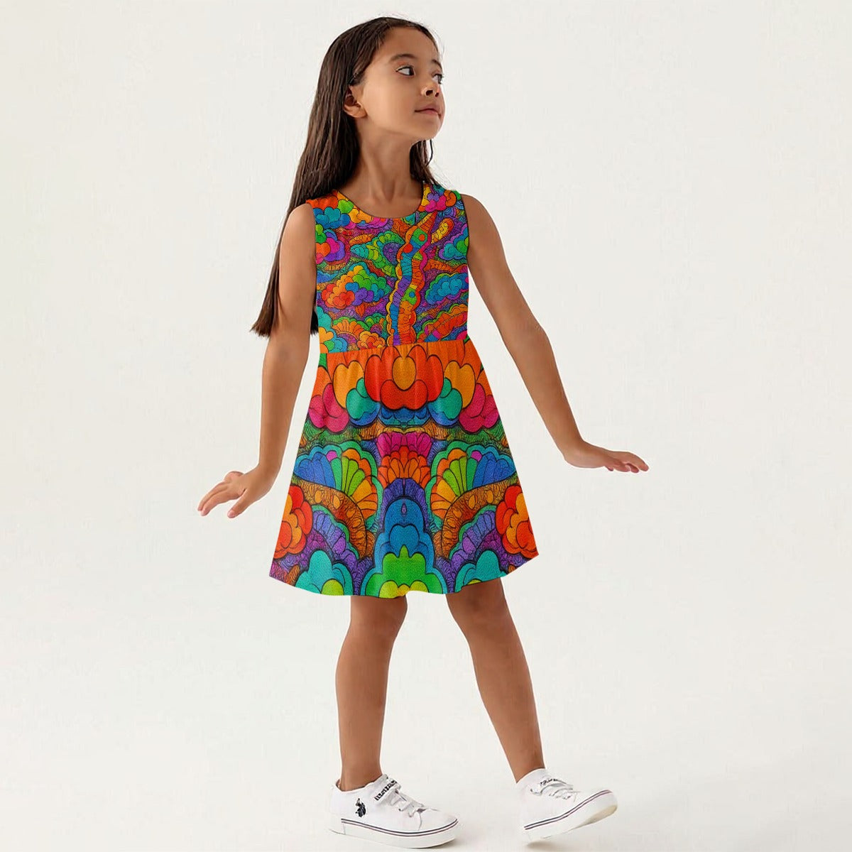 Unisex Girls Sleeveless A-Line Dress