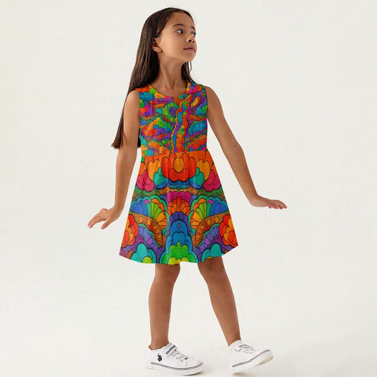 Unisex Girls Sleeveless A-Line Dress