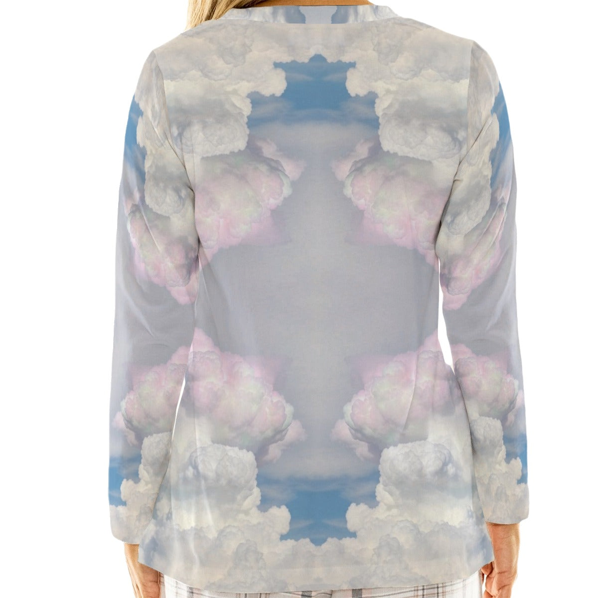 Women's Loose V-Neck T-Shirt With Long Sleeve