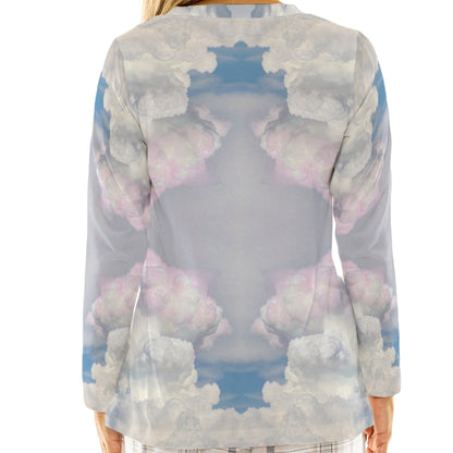 Women's Loose V-Neck T-Shirt With Long Sleeve