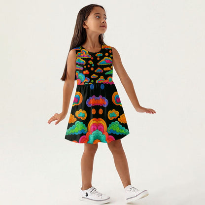 Unisex Girls Sleeveless A-Line Dress