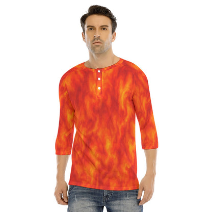 Men's Bracelet Sleeve T-shirt With Button Closure - view 1