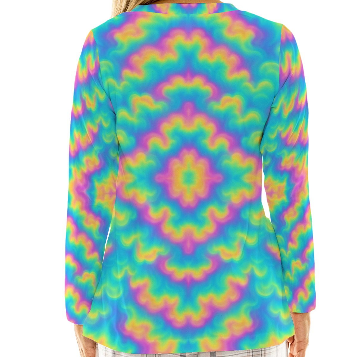 Women's Loose V-Neck T-Shirt With Long Sleeve