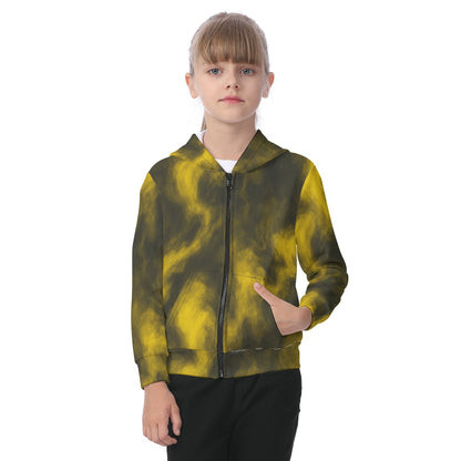 Unisex Kid's Zip-up Hoodie With Patch Pocket