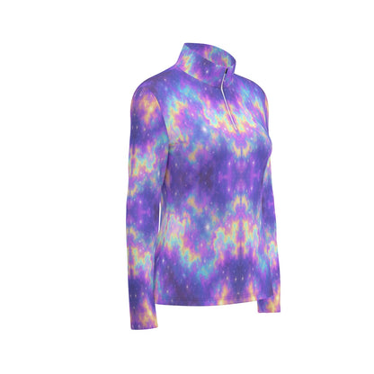 Women's Sports Collar Jersey With Long Sleeve