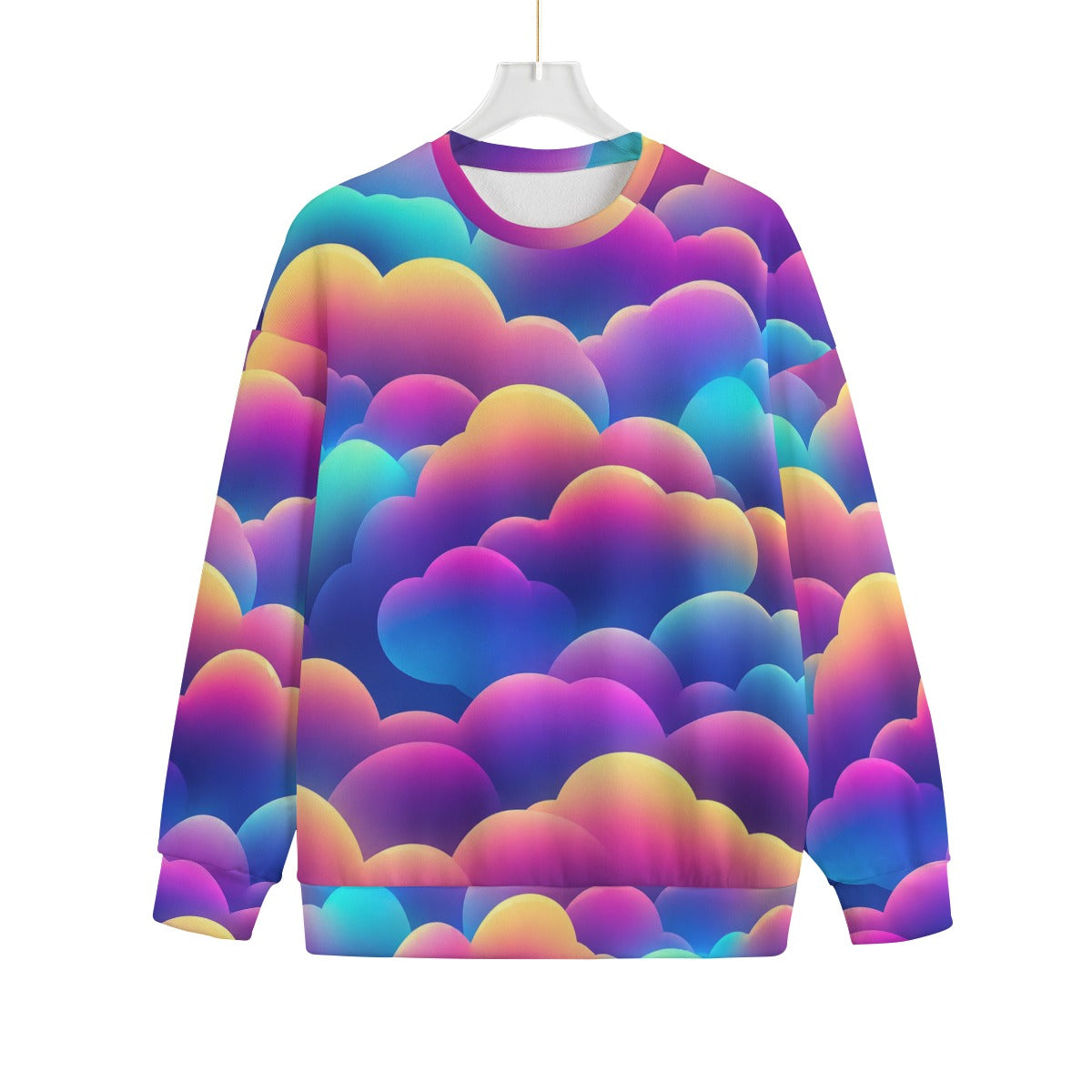 Unisex Drop-shoulder Knitted Fleece Sweater - view 1