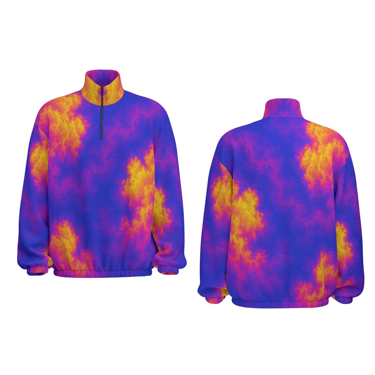 Unisex Turtleneck Zippered Sweatshirt