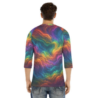 Men's Bracelet Sleeve T-shirt With Button Closure - view 4
