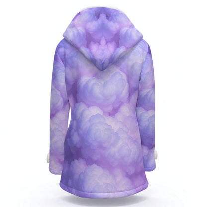 Women's Hooded Double-Breasted Winter Coat With Fleece