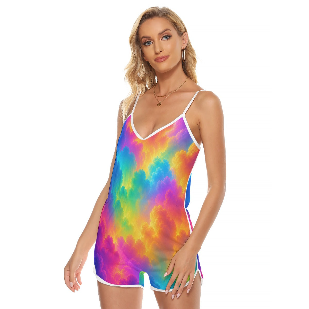 Women's V-neck Cami Romper
