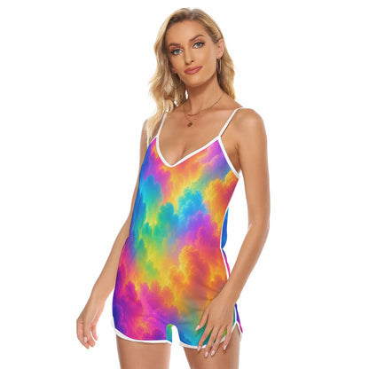 Women's V-neck Cami Romper