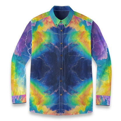 Men's Casual Lapel Long Sleeve Shirt|125GSM Cotton
