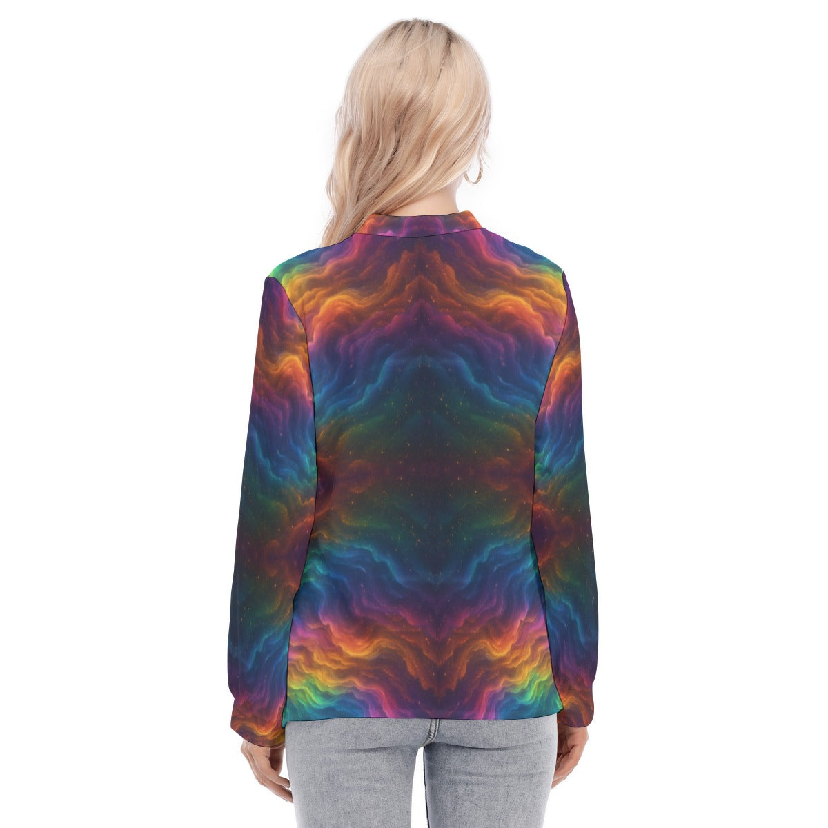 Women's Long Sleeve Blouse With Button Closure