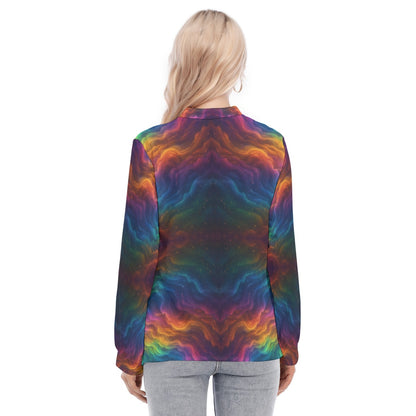 Women's Long Sleeve Blouse With Button Closure