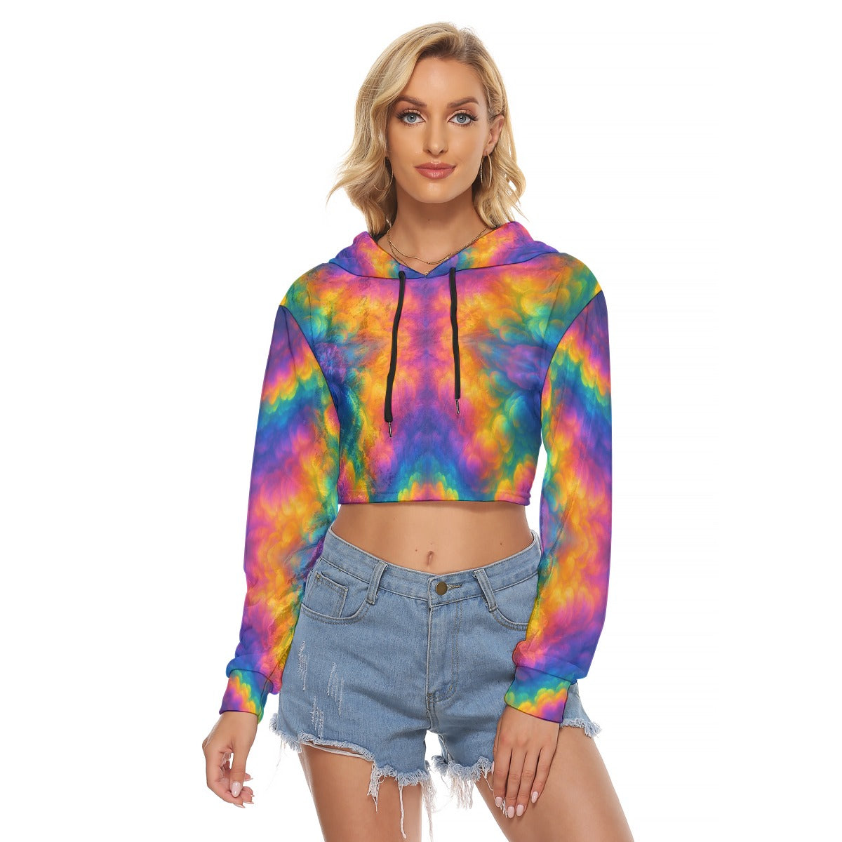Women's Crop Top Hoodie|Velvet