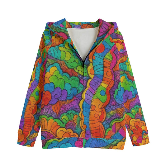 Unisex Kid's Zip Up Raglan Sleeve Hoodie | 310GSM Cotton