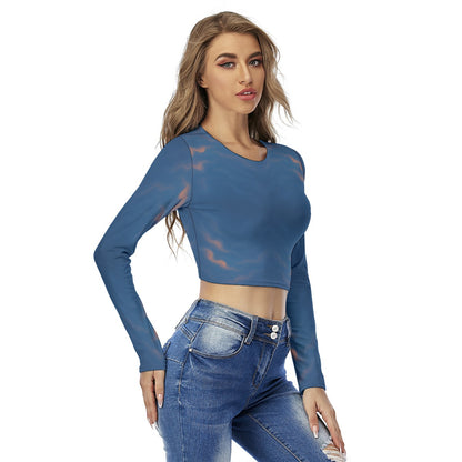 Women's Round Neck Crop Top T-Shirt