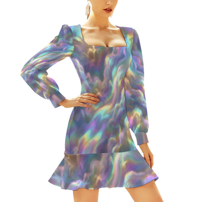 Women's Ruffle Hem Skinny Dress